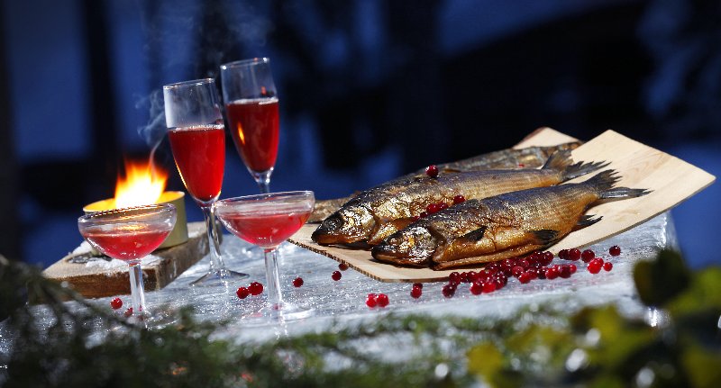Wild food served at the Ice Bar