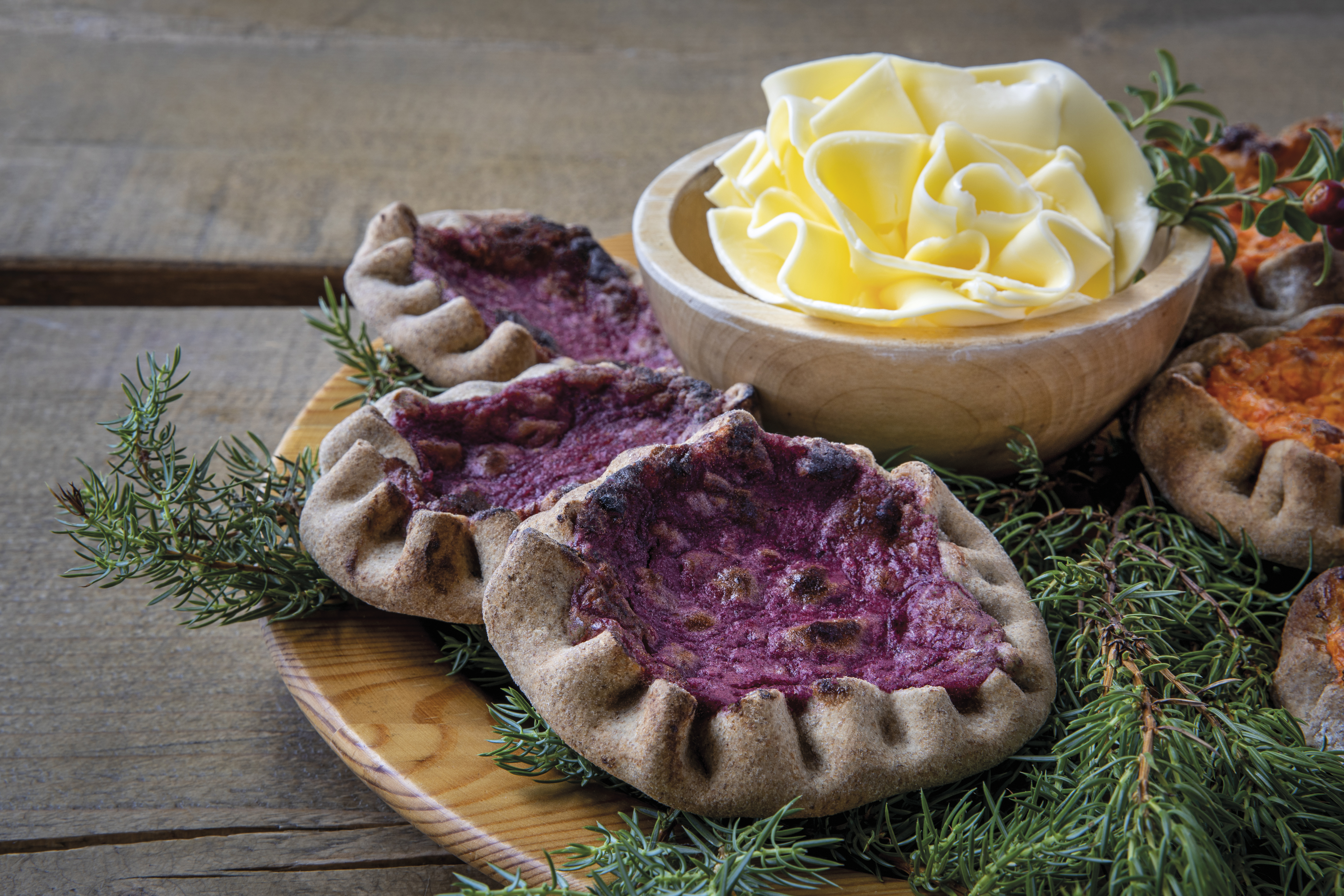 Lingonberry pies at Hotel Kalevala