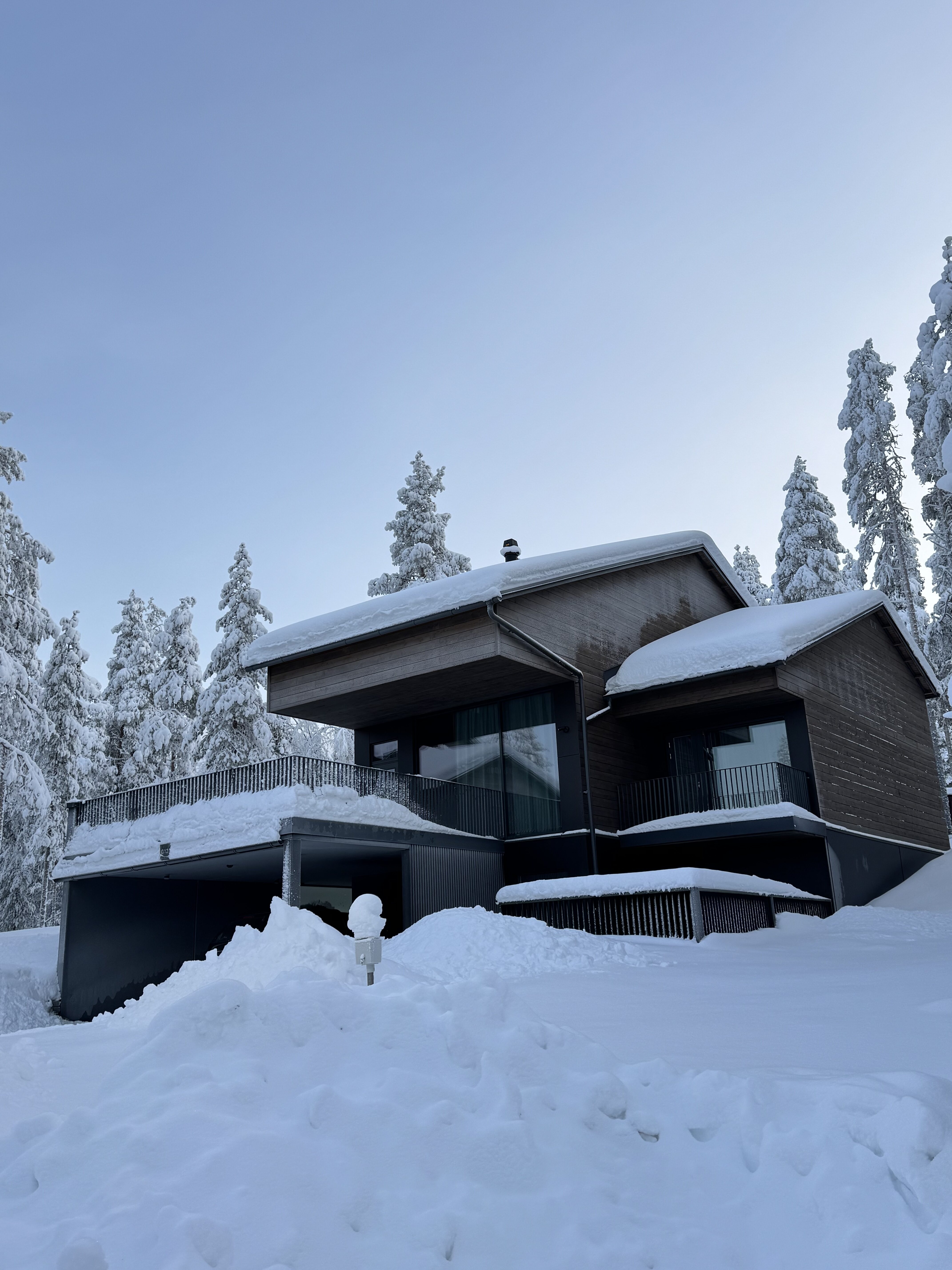 Arctic Nook villas surrounded by snow
