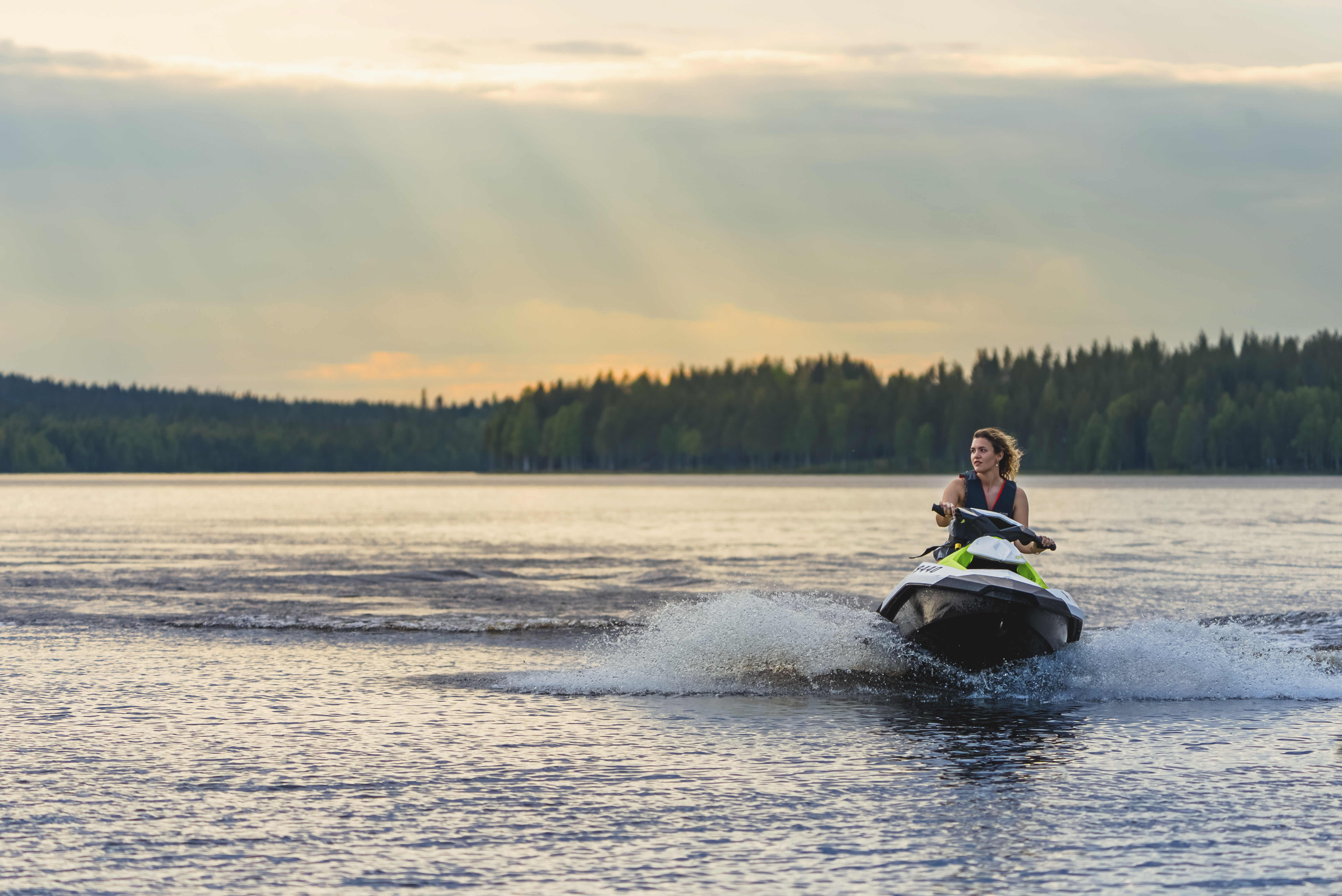 Jetski ride on the lake at Aito Igloo & Spa Resort