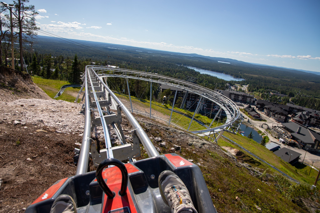 Adrenaline for the whole family at Ruka Coaster. Under 10-year olds can have a ride for free (Veera Vihervaara)